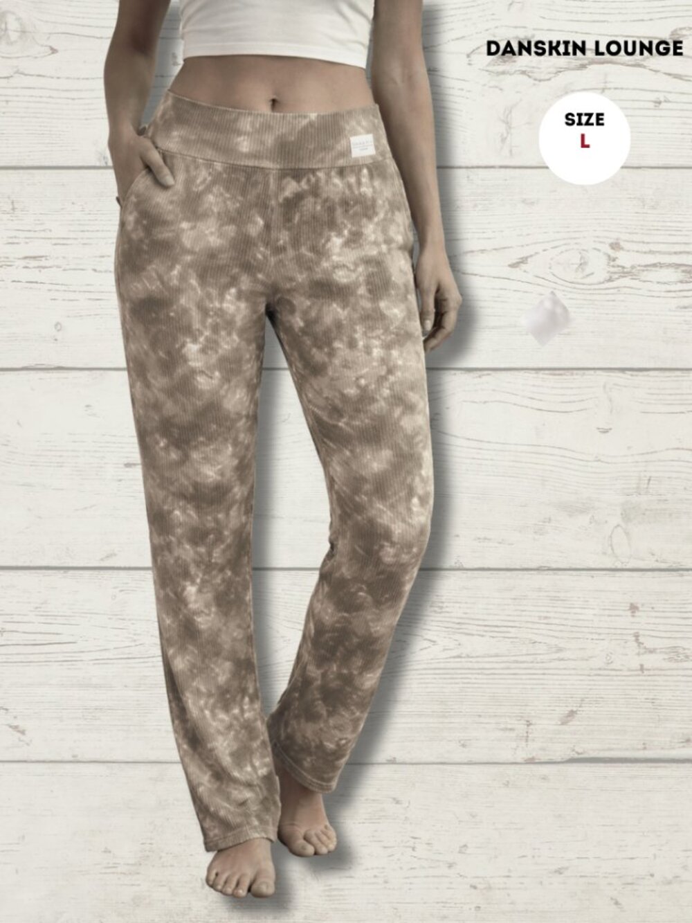Danskin Lounge Pajama Bottoms – Size L – Tie Dye Neutral